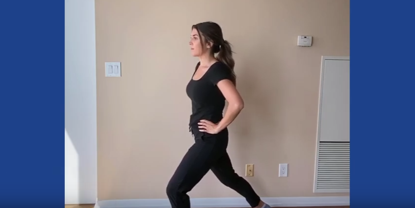 a photo of someone doing a hip flexor exercise 