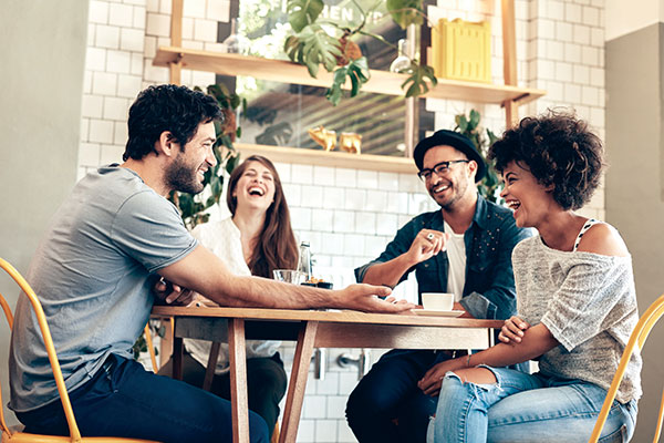 Friends enjoying coffee